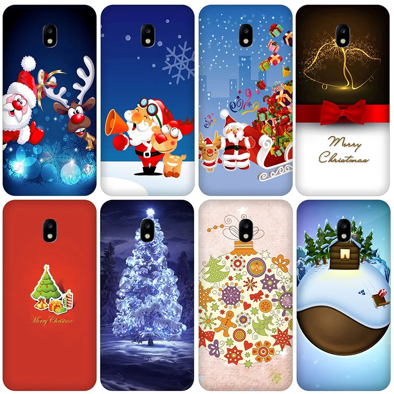Мягкие чехлы для телефонов Samsung Galaxy S7 S8 S9 S10 Plus A5 A10 A40 J3 J5 J6 J7 2016 2017 2018 с Рождеством