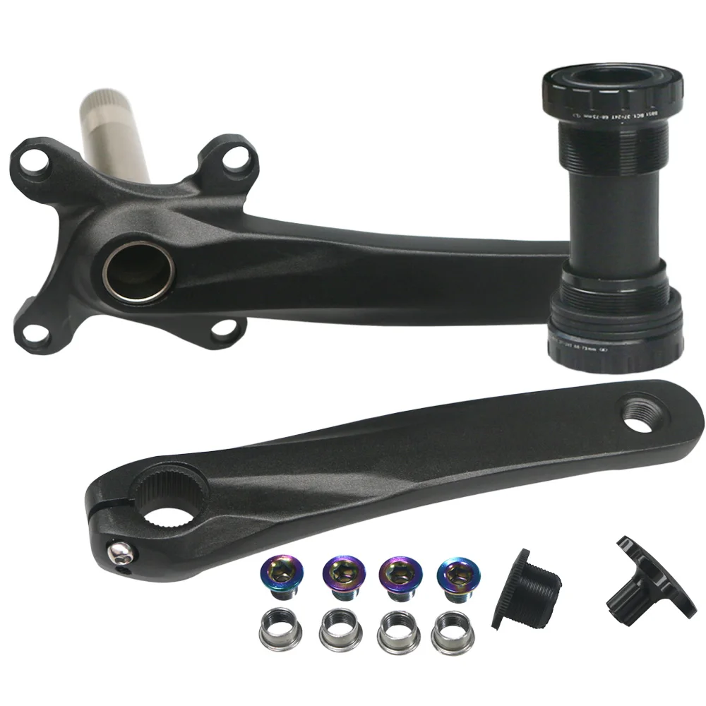 104BCD MTB mountain Road Fahrrad Kurbel 170mm BMX Bike Kurbel set Bottom 68BB Single speed Kettenblatt fit shimano deore teile – Detail 2