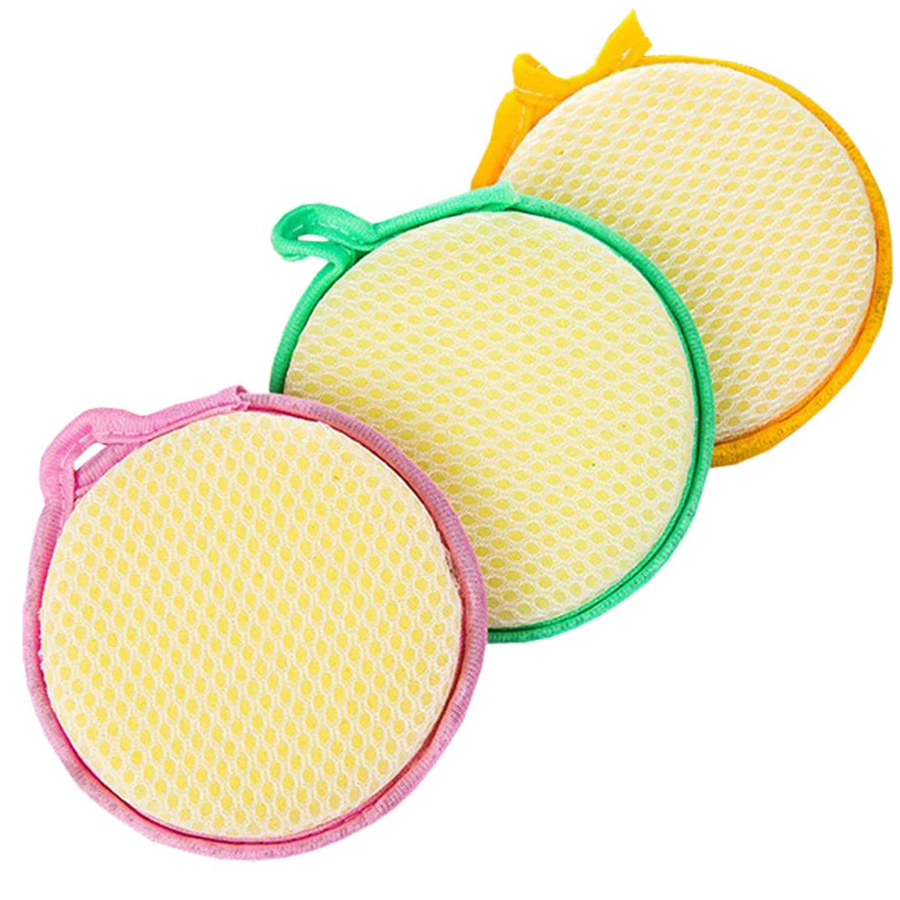 5Pcs Nylon Kitchen Cleaning Scrub Lightweight Cloth Sponge NonScratch Dual Side Soft Tool Mesh Decontamination Washing Pad