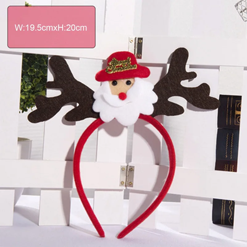 Style 21 Navidad обруч на голову с Санта-Клаусом год елочные игрушки для украшения для детей Подарки для девочек головная повязка, аксессуары для волос - Цвет: Style 21