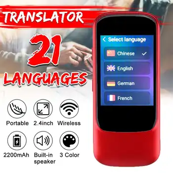 

N9 21 Languages Translator 2.4"Touch Screen WIFI bluetooth Pockets Interpreter Instant Voice Translation Device For Android IOS