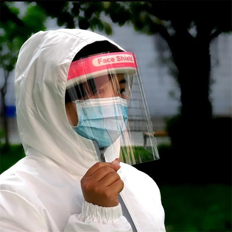 

Clear Transparent Adjustable Full Face Shield Plastic Anti-fog Protective US Anti-fog Mask