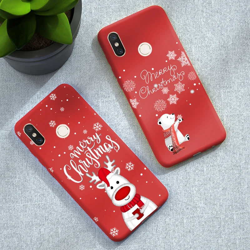 Мягкий силиконовый чехол с рождественским оленем для Xiaomi Redmi Note 8 PRO 7 6 5 Plus 5A 6A 7A 8A
