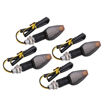 

4X Black Turn Signal LED Dual Sports Motorcycle Dirt Bike Light Blinker Lights Lamp