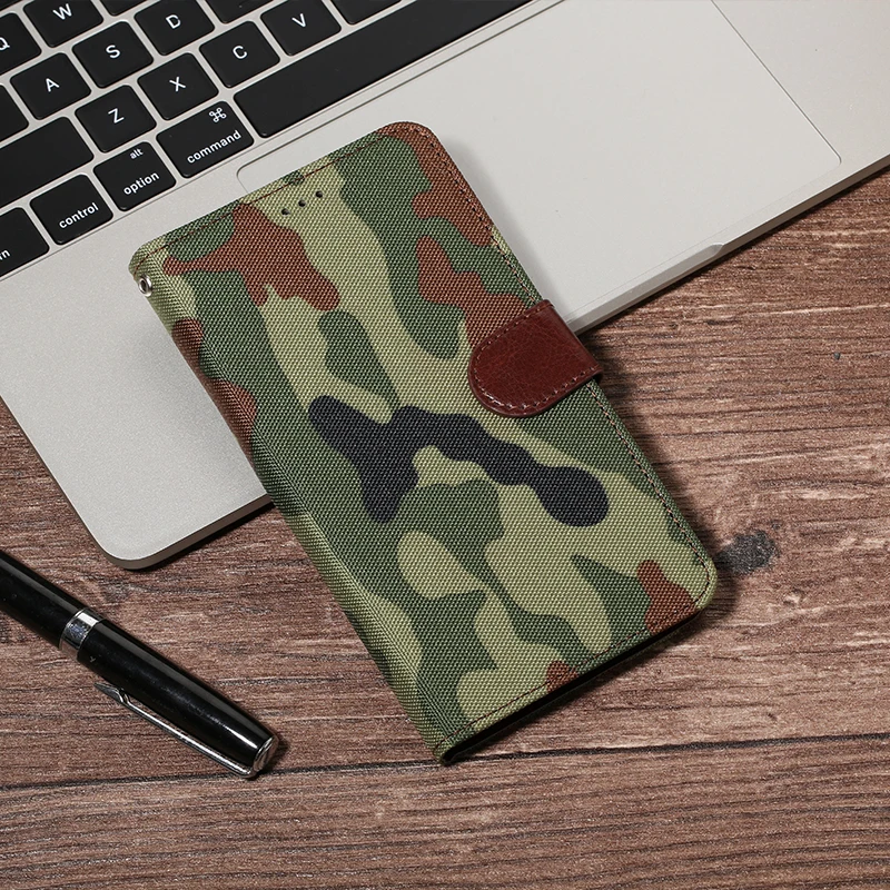 L03 Защитный зеленый Камуфляжный кожаный чехол-книжка для телефона Xiaomi mi A2 Lite A1, чехол для Red mi Note 7 5 6 Pro 5A Prime 4X4 6A Plus - Цвет: L03