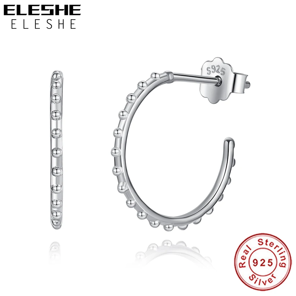 ELESHE, модные серьги-гвоздики с шипами для женщин, простые 925 пробы серебряные серьги, ювелирное изделие, подарок на свадьбу, помолвку