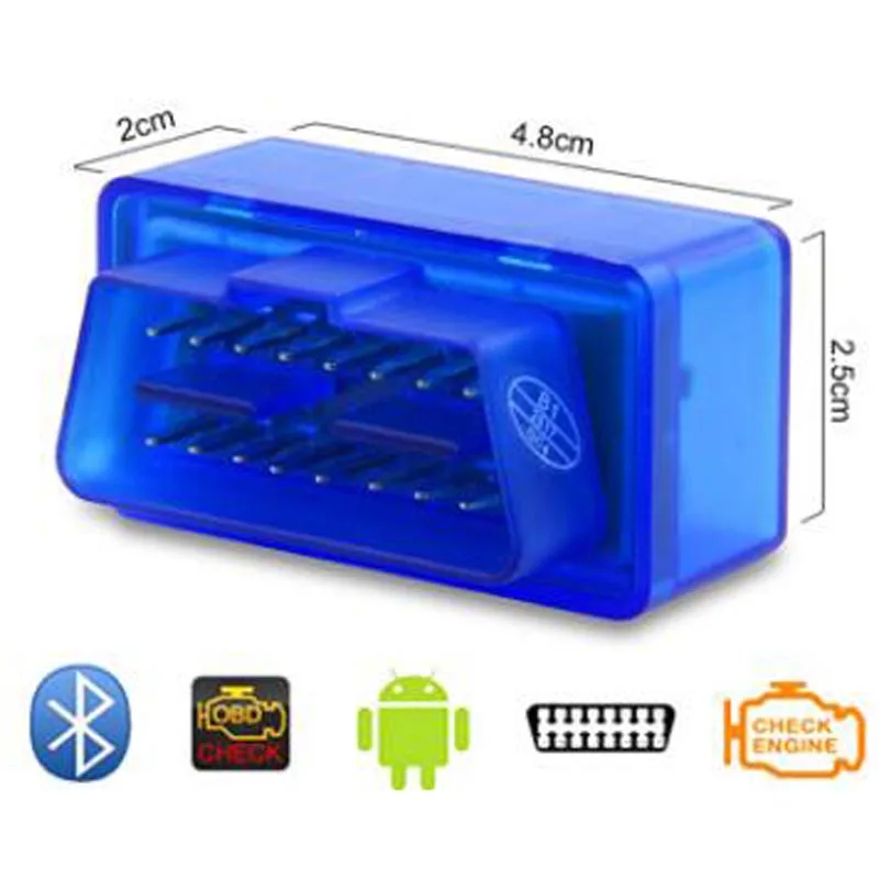 Супер Мини elm327 Bluetooth OBD2 V1.5 Elm 327 V 1,5 OBD 2 Автомобильный диагностический инструмент сканер Elm-327 адаптер obd-ii автоматический диагностический инструмент