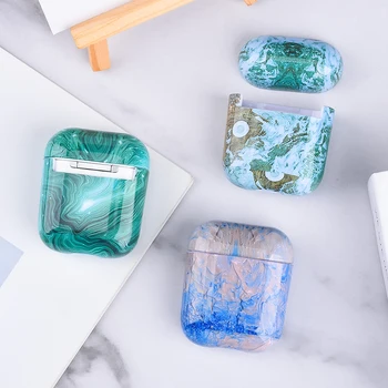 

Luxury Marble For airpods case Bluetooth Earphone Cute For Airpod 2 case Cover Headphone Charging Bag for air pods cute cases