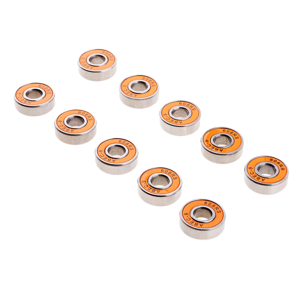 10 шт. ABEC-9 608RS роликовые коньки подшипники уплотнительные шариковые подшипники