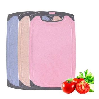 

Practical 3 Pack Chopping Boards Set,Kitchen Cutting Boards with Non-Slip Feet,Dishwasher Safe,Easy to Clean (Pink+Beige+Blue)