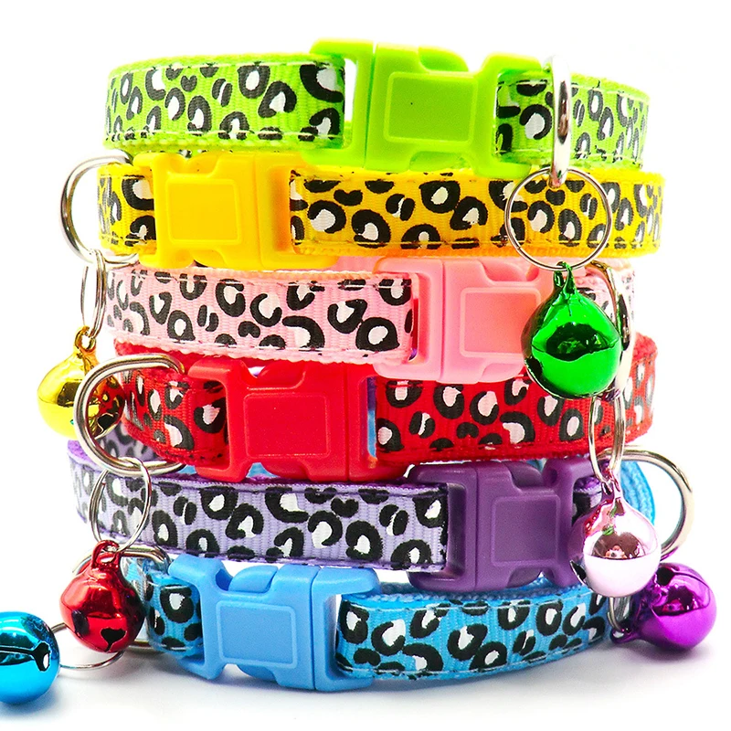 Stylish Leopard Print Pet Collars Walking Dogs Outdoors Puppy