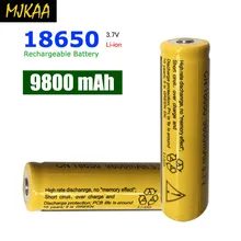 MJKAA 18650 аккумулятор 3,7 V 9800mAh литий-ионная аккумуляторная батарея для светодиодного фонарика
