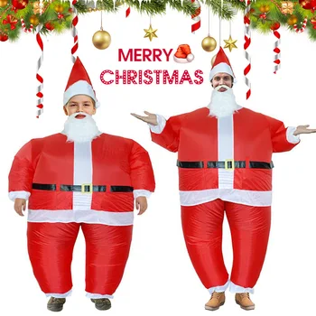 

Santa Claus Inflatable Costume Adult Funny Blow Up Suit Cosplay for Christmas Party can CSV