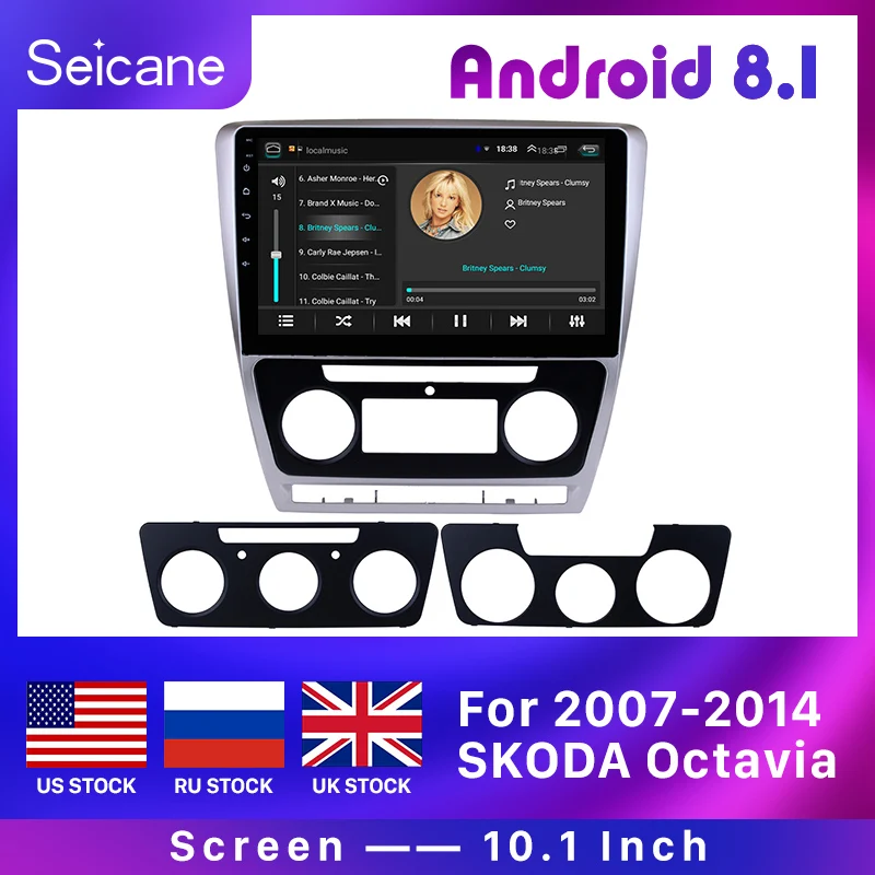 Seicane 10.1\ Android 8.1 HD 2 Din Car Radio GPS Stereo for VW Volkswagen SKODA Octavia 2007-2014 Bluetooth Head Unit Mirror SWC Seicane 10.1\ Android 8.1 HD 2 Din Car Radio GPS Stereo for VW Volkswagen SKODA Octavia 2007-2014 Bluetooth Head Unit Mirror SWC