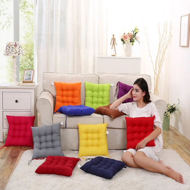 

2019 New Style Winter Brushed Tatami Chair Sofa Cushion Pearl Cotton Solid Color Students Seat Cushion Manufacturers Direct Sell