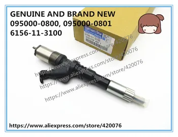 

GENUINE AND BRAND NEW COMMON RAIL FUEL INJECTOR 095000-0800, 095000-0801, 6156-11-3100, 6156113100