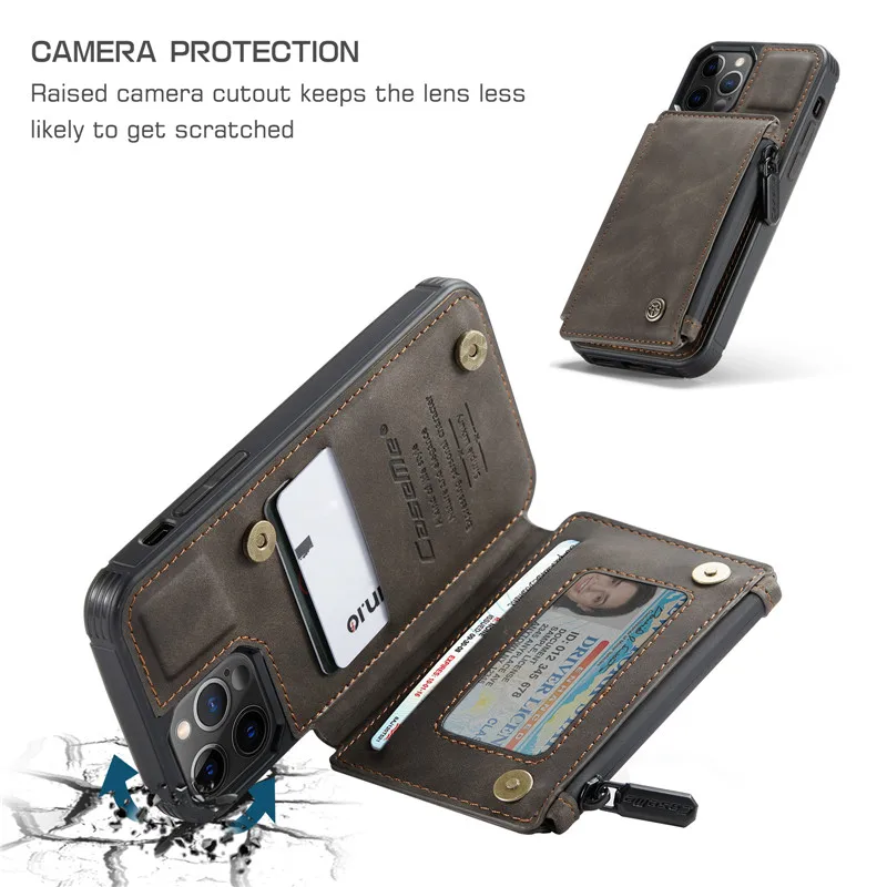 Waliicorners iPhone 12 Pro Max Phone Case Silicon back Cover Flip Wallet Leather Card Slot 10 H54e6e328c9944463a3debb5ea9100266C