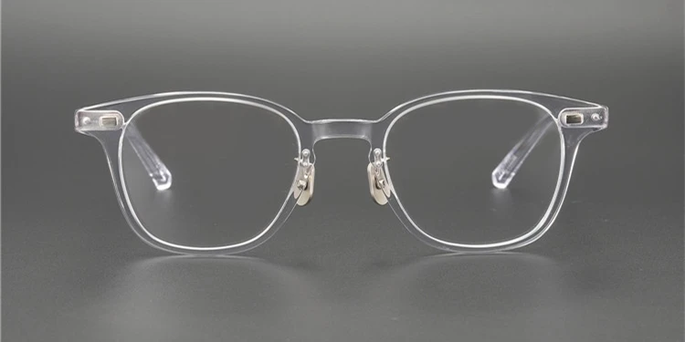 Винтажная качественная ацетатная оправа для очков EV319/320, квадратные стильные очки для женщин и мужчин, чехол в коробке для близорукости, линзы по рецепту - Цвет оправы: Clear 320
