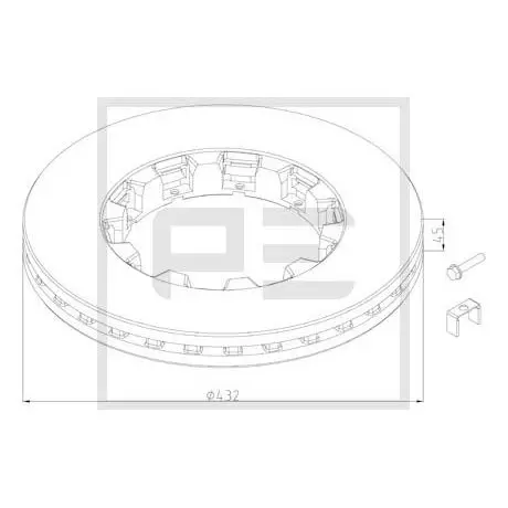 Диск тормозной PE Automotive 106.203-80A