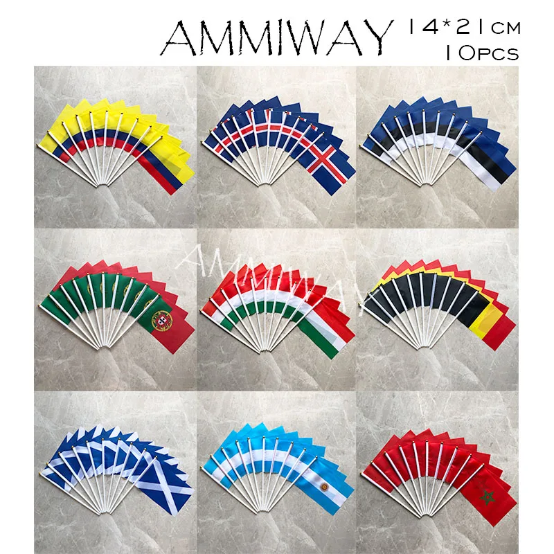 10 шт. флаги для рук AMMIWAY 14 х21 см | Дом и сад