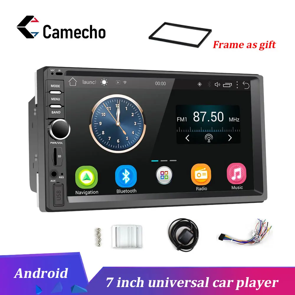 Topbox 2 Din Автомагнитолы Android gps навигации 7 "Сенсорный экран Автомобильный мультимедийный плеер аудио стерео радио WiFi Bluetooth USB Mp5