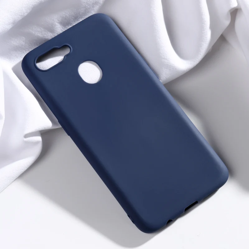 Для OPPO AX7 чехол 6,2 ''силиконовый мягкий чехол для телефона ярких цветов для OPPO A7 OPPOA7 CPH1901 Чехлы для OPPO A5S A7 A 7 ax7 a x7 чехол - Цвет: Dark Blue