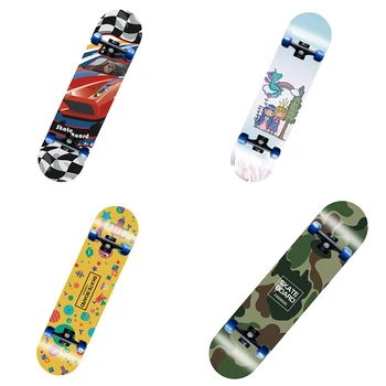 

Four-Wheeled Skateboard Double Rocker Highway Brush Street Board Wooden Board Adult Skateboard Scooter