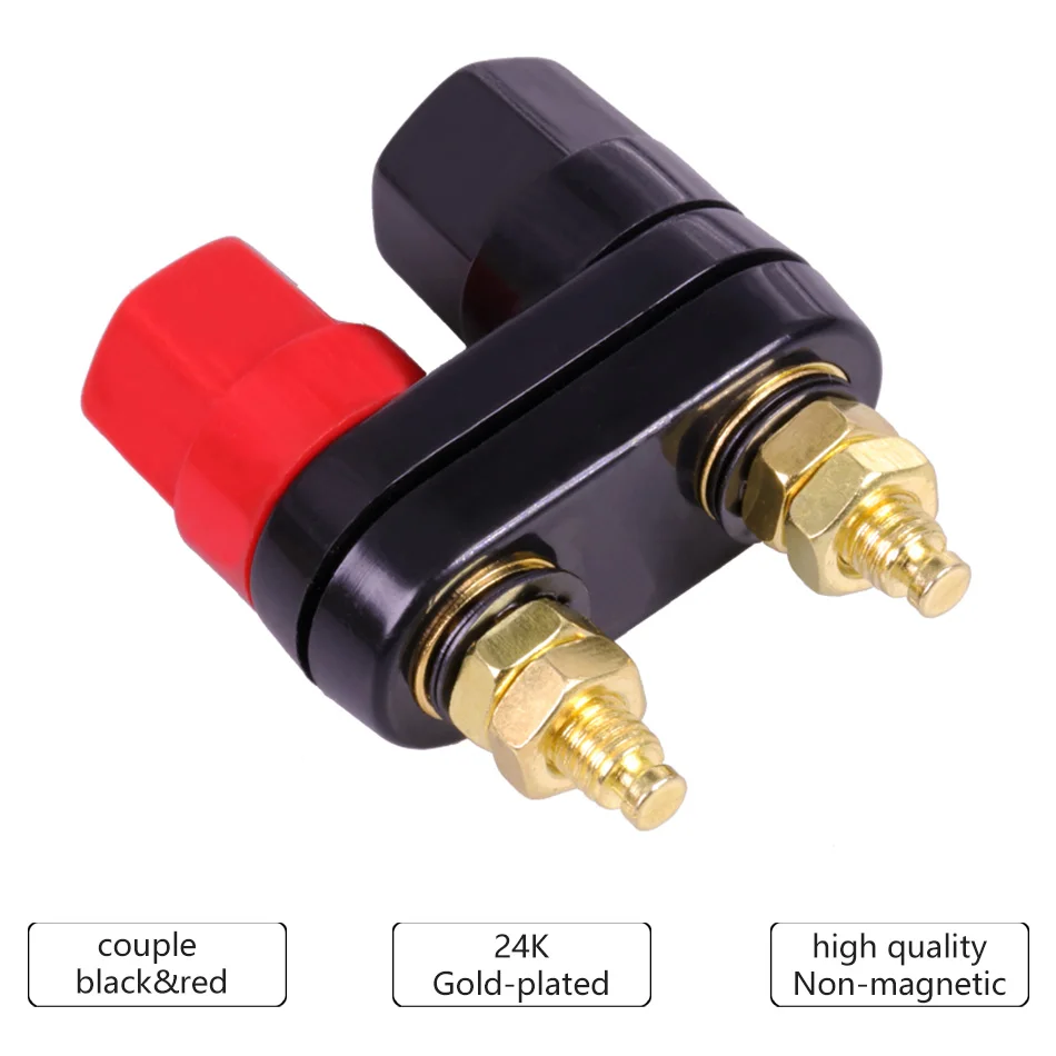 Top Selling Quality Banana plugs Couple Terminals Red Black Connector Amplifier Terminal Binding Post Speaker Plug Jack | Обустройство