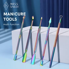 

Miss Sally Cuticle Pusher 1pcs Double-ended Stainless Steel Dead Skin Remover Nail Art Manicure Cleaner Care Beauty Tool