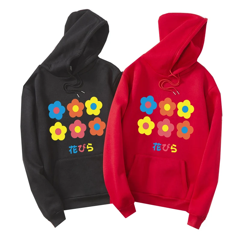 

Autumn Winter Women Hoodies Flower Printed Ladies Hooded Hoodie Casual Loose Female Hoodies Pullover Fashion Women Hooded