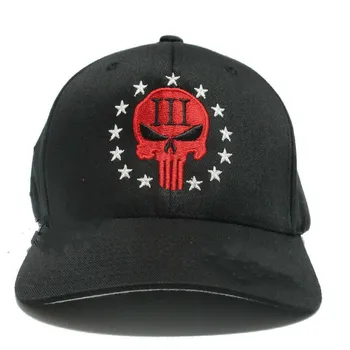 

Printed Punisher Three Percenter Baseball Cap Hat Operator Gun Rights