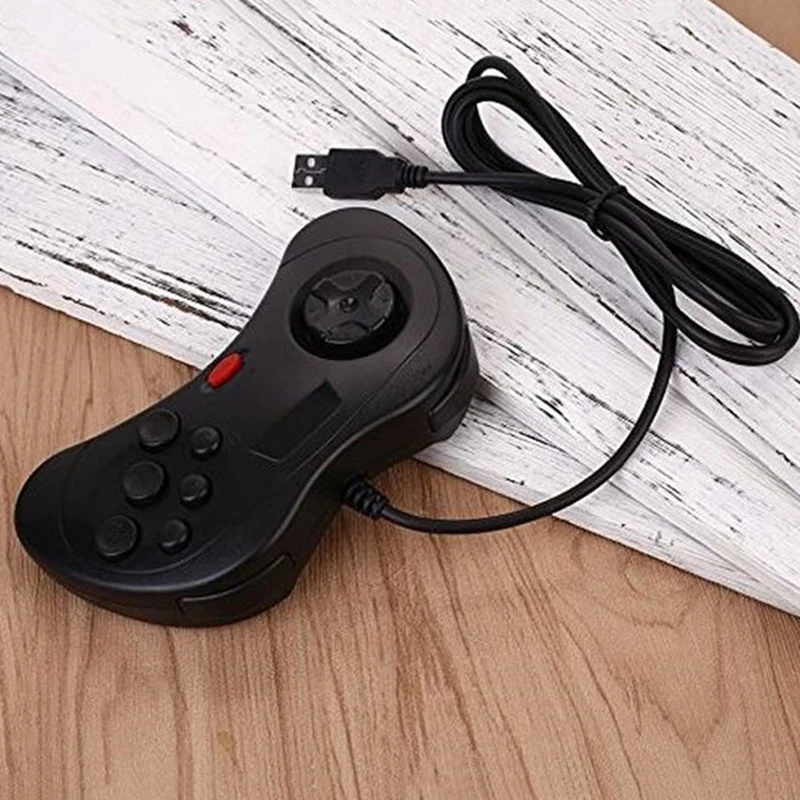 Геймпад Usb Классический Стиль ручкой из проволоки для все 16-битные Md-игры из sega Пластик