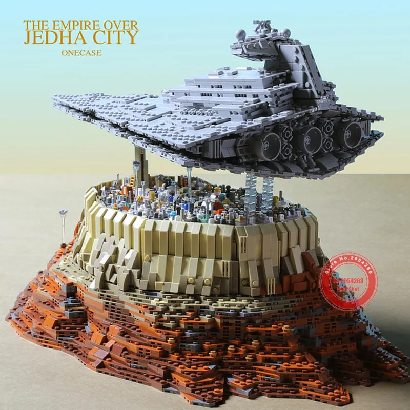 MOC первый заказ Звездный Разрушитель Звездные войны Империя над Jedha Fit 18916 модель