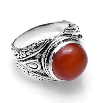 

Genuine Carnelian Ring 925 Sterling Silver, USA Size : 7.5, AR4141