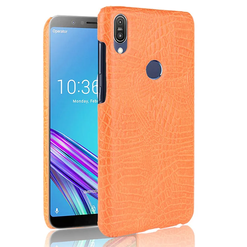 Чехол Asus ZB602KL, жесткий чехол из искусственной кожи, чехол для телефона Asus Zenfone Max Pro M1 ZB602KL ZB ZB602 602 602KL Asus X00TD - Цвет: Orange