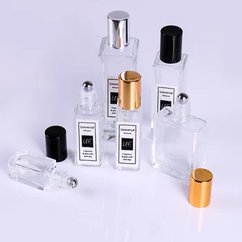 

Multi-size Traveling Mini Portable Stainless Steel Roll-On Bottle Refillable Empty Glass Bottles For Essential Oil