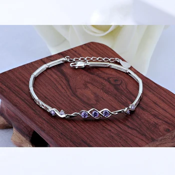 

Ladies Japan and South Korea S925 sterling silver jewelry all-over sterling silver luxury zircon fashion ladies bracelet