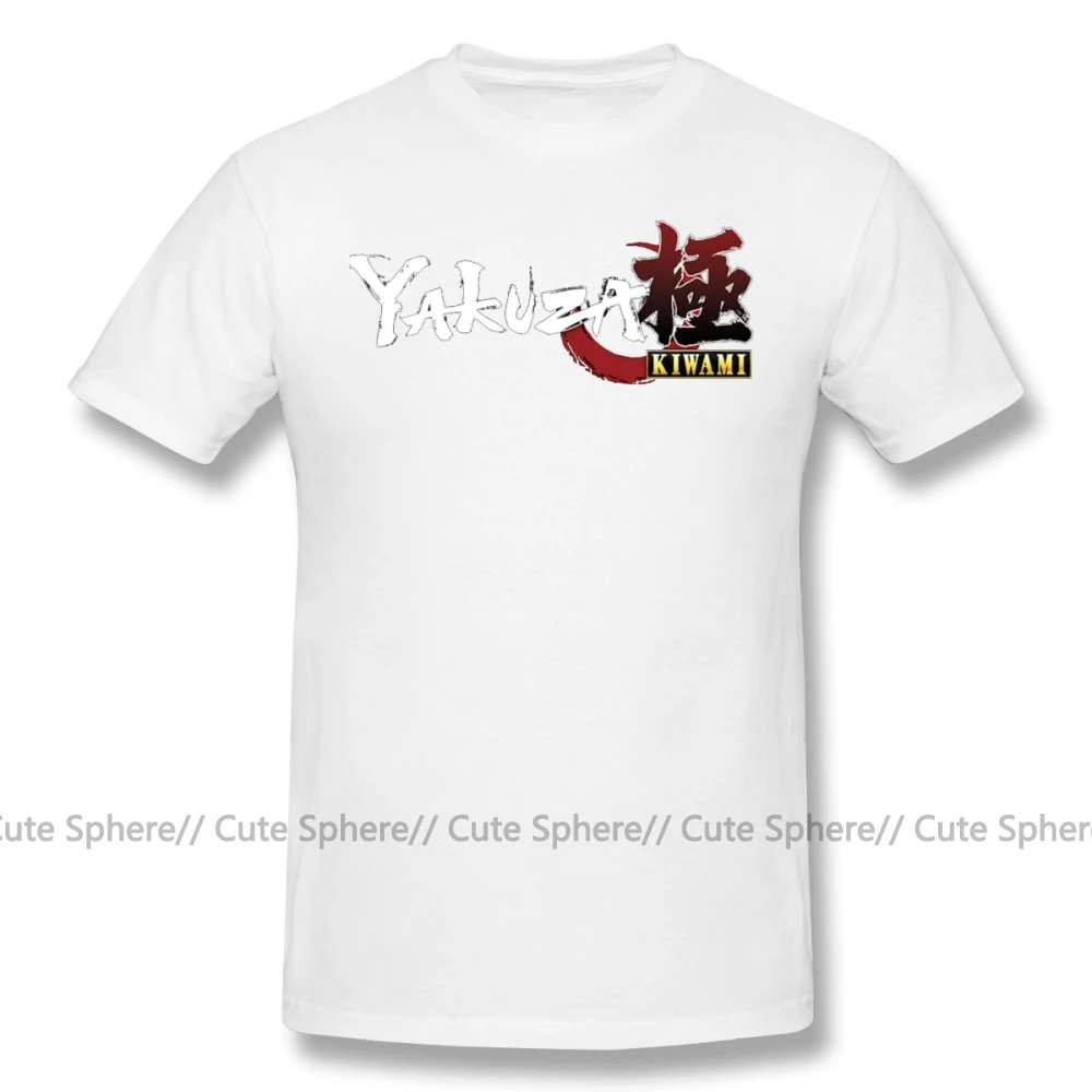 Yakuza футболка Yakuza Kiwami футболка с коротким рукавом Футболка с принтом потрясающая 4xl пляжная Мужская хлопковая футболка - Цвет: White