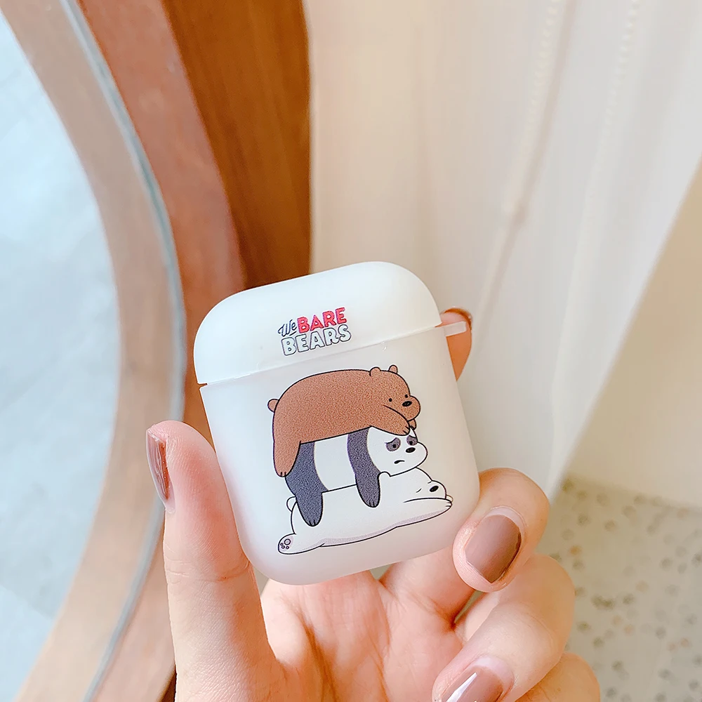 Мультфильм Мы Голые Медведи беспроводной Чехол для наушников для Apple AirPods 2 Силиконовый зарядный чехол для наушников Защитный чехол для AirPods