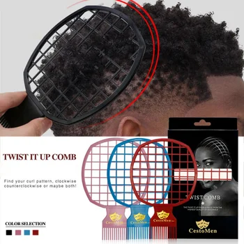 

Professional Curly Hair Dirty Braid Comb Perm Style Comb Twisted Tool Unisex Twist it up Comb