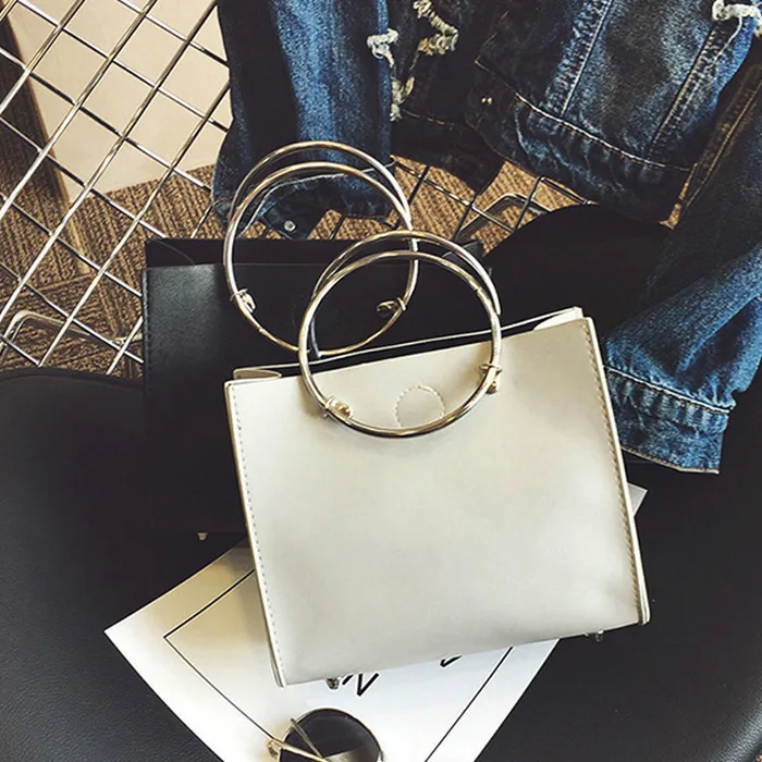 

Circular Ring Handbag 2020 Korean-style New Style WOMEN'S Bag Trend of Fashion Shoulder Bag Solid Color One-Shoulder Different S