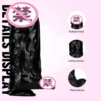 28*9cm Huge Thick Dildo Strong Suction Cup Sex Toy For Women Artificial Transparent Penis Clear Veins Big Dick Realistic Dildos 6