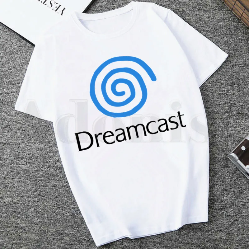 

Dreamcast Tribute Swirl T Shirts Women's Harajuku Vogue Vintage T-shirt Short Sleeve Female Tops Tees