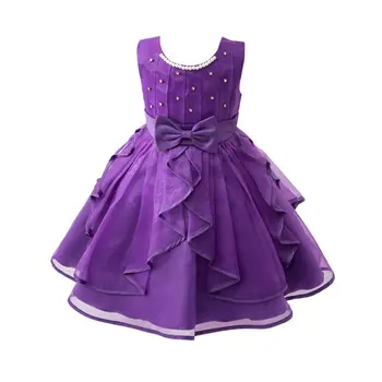 

Baby Girls Dresses Children Party Ceremonies Clothing Princess Girl Wedding Dress Birthday Big Bow Dress