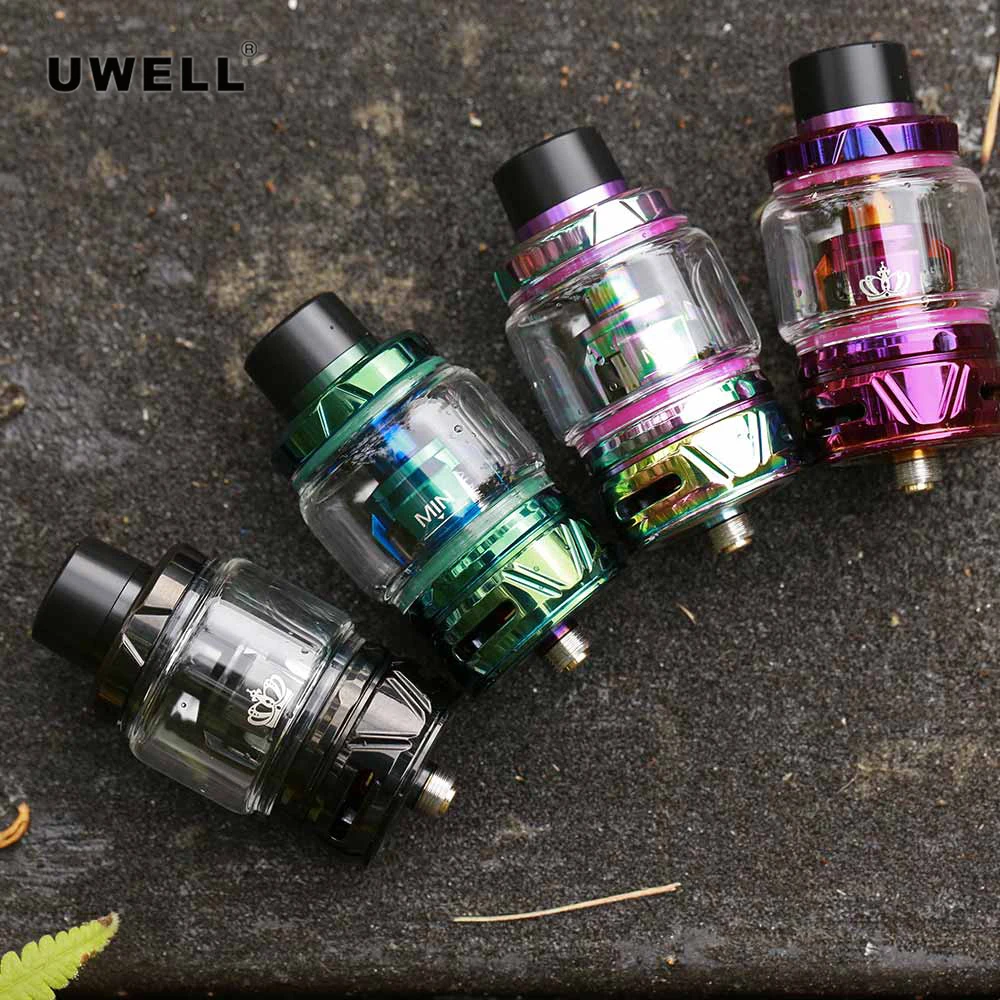 

Uwell Crown 4 Crown IV Tank With 6ml 2ml Capacity 0.2ohm 0.4ohm Dual SS904L Coil Self Cleaning E cIgarette Tank VS Crown III