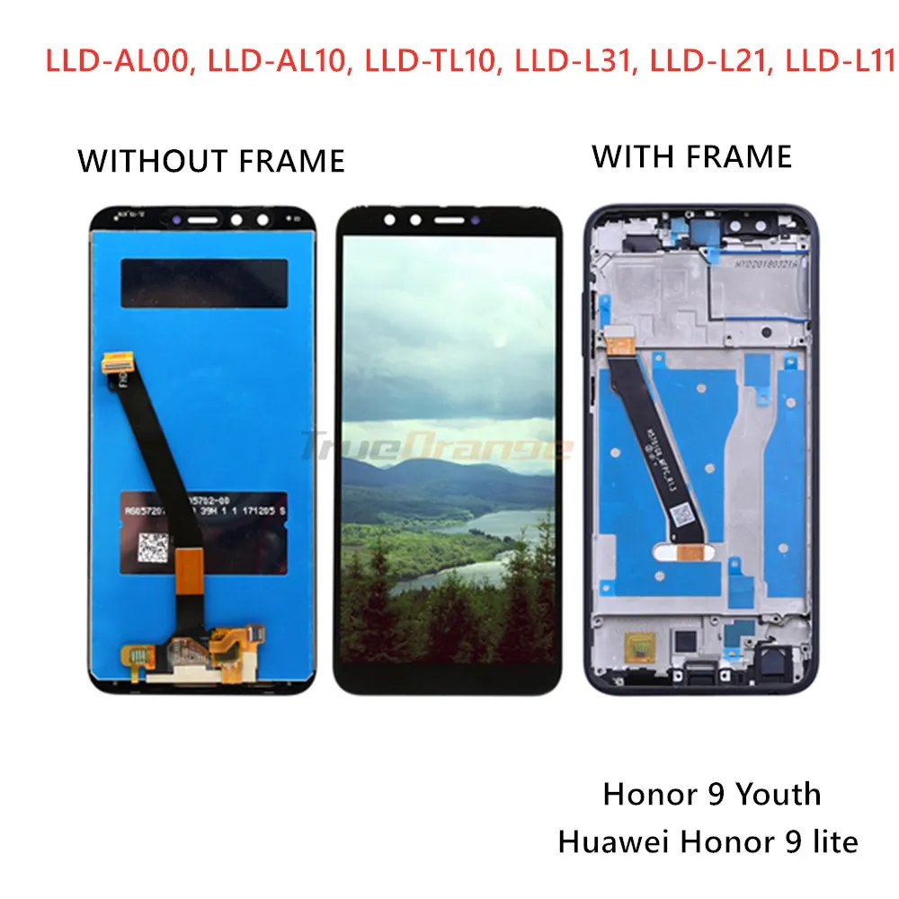 Высококачественный ЖК-дисплей 5 65 дюйма для Huawei Honor 9 Lite с сенсорным экраном и