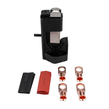 

Copper Battery Cable Lugs with Hammer Crimping Portable 8AWGx3/8 Heavy Duty Tool for Outdoor Personal Car Accessories