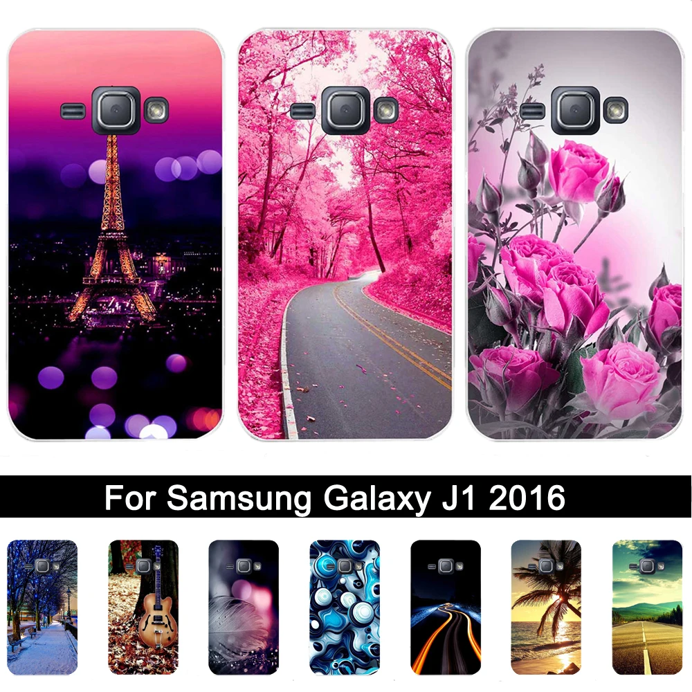 Чехол для Samsung Galaxy J1 2016 мягкий силиконовый чехол задней панели телефона J 1 J120 J120F