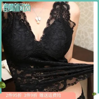 

Sexy Thin Ins All-in-One-out Wireless Strappy Lace Underwear Women's bei xin dai Chest Pad Wear Free Bra