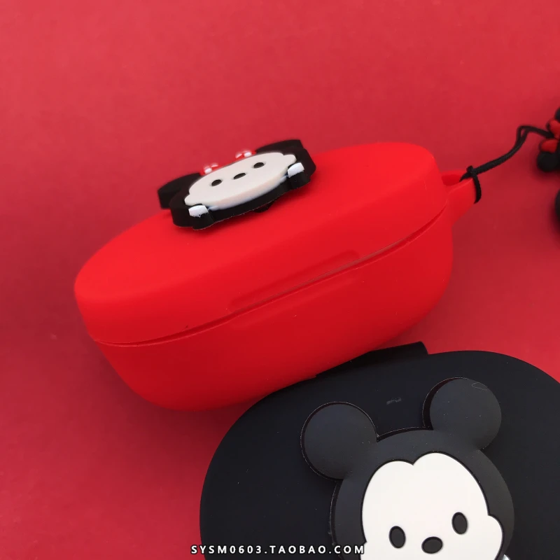 Брелок с фигурками из мультфильмов милый чехол для Airdots чехол для Xiaomi Redmi Airdots Молодежный мягкий силиконовый защитный чехол зарядная коробка